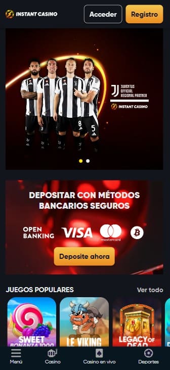 Experiencia Móvil en Instant Casino