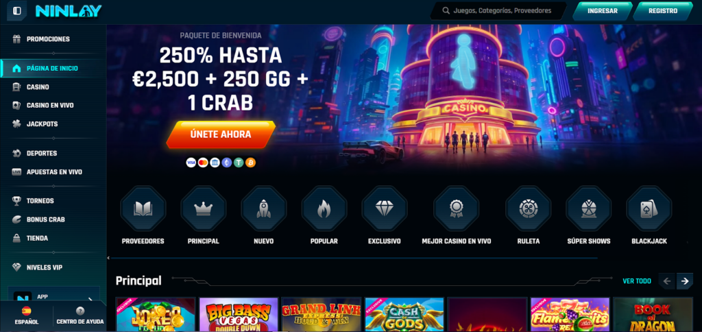 Ninlay Casino en Vivo Diseño de la Interfaz