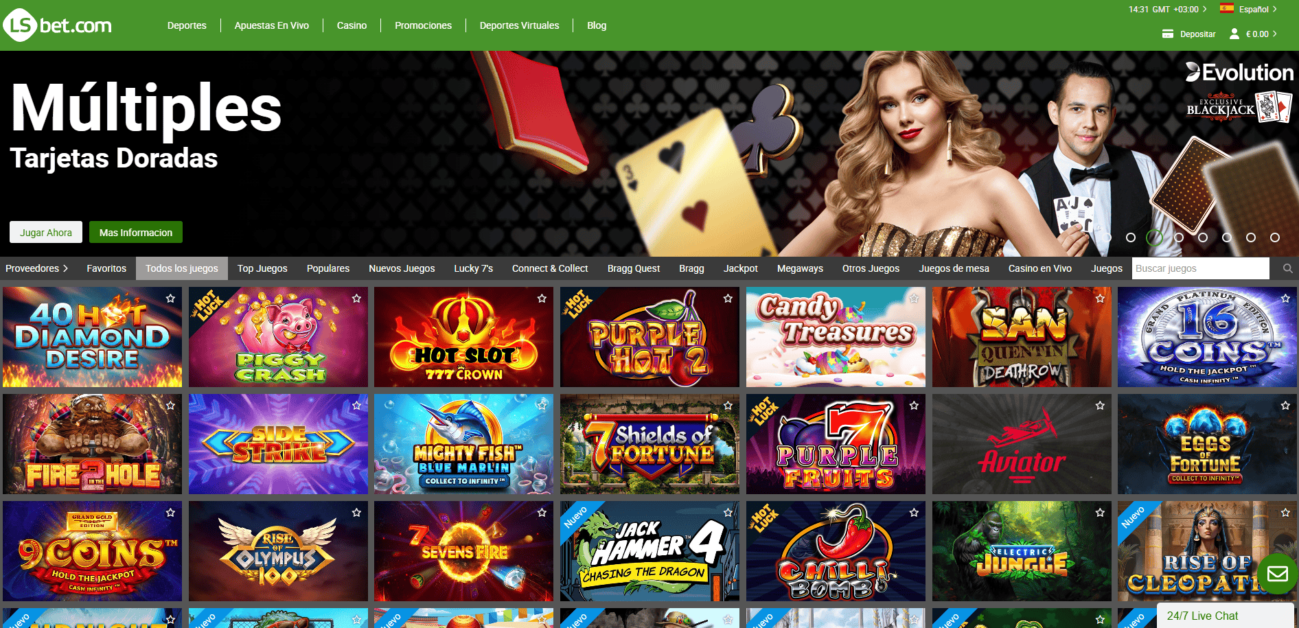 LSbet Casino homepage