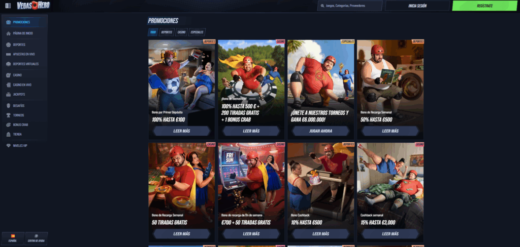 Bonos y Promociones en VegasHero