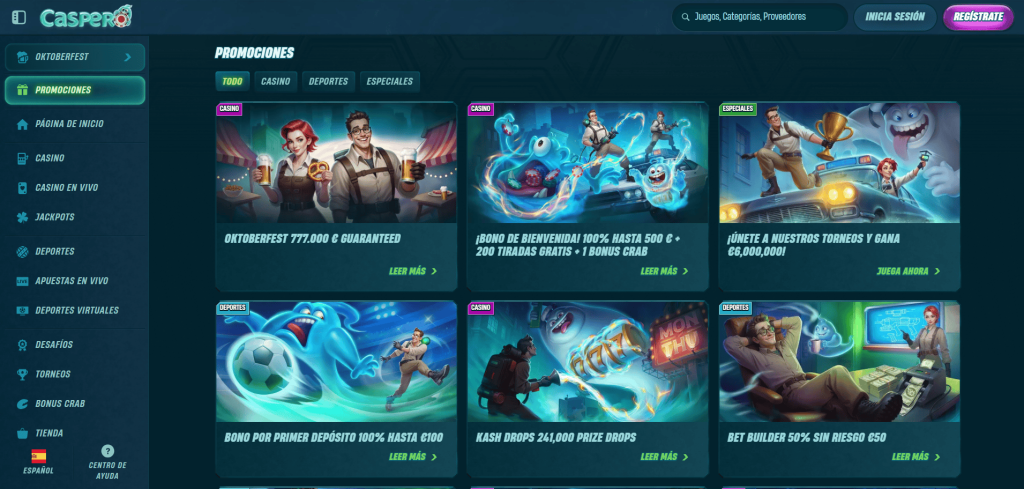 Bonos y Promociones en Caspero